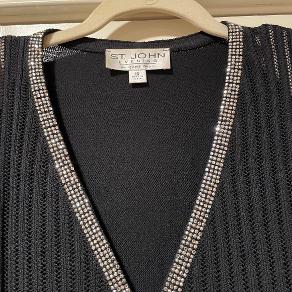 St. John Rhinestone Beaded Sweater - Picture 2 of 4